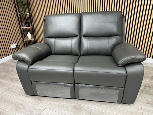Cannes leather seater sofa - leather, 2